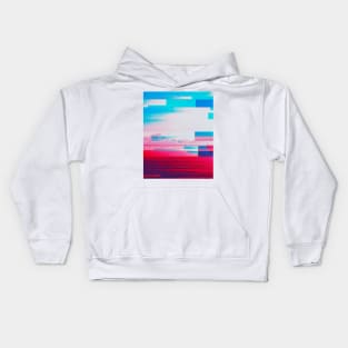 Surreal Beach Blue Kids Hoodie